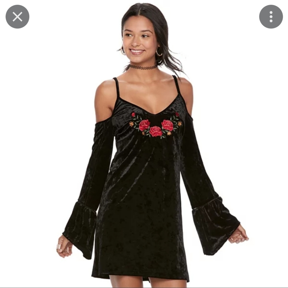 Disney Coco velvet embroidered dress size M